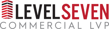 Logo for Level Seven line of vinyl flooring products from Urban Surfaces