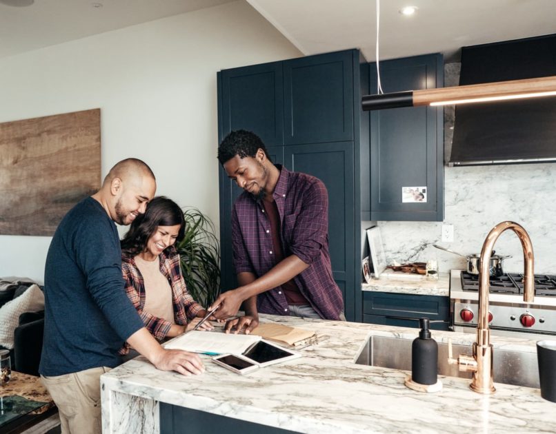 Family deciding how to hire a flooring contractor