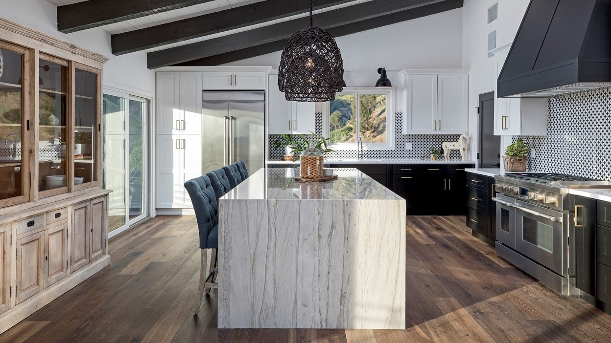 Sample room scene showing vinyl Kitchen Flooring