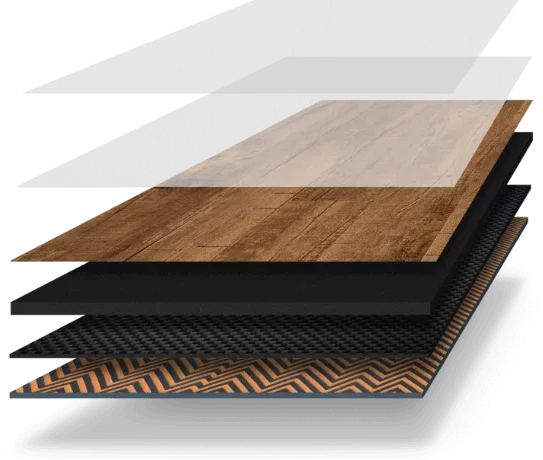 instagrip-layers-blowout Visualization of the layers that make up InstaGrip LooseLay Flooring