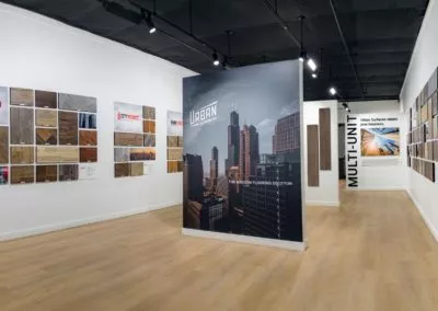 Museum Style Displays Of Vinyl Flooring By Urban Surfaces