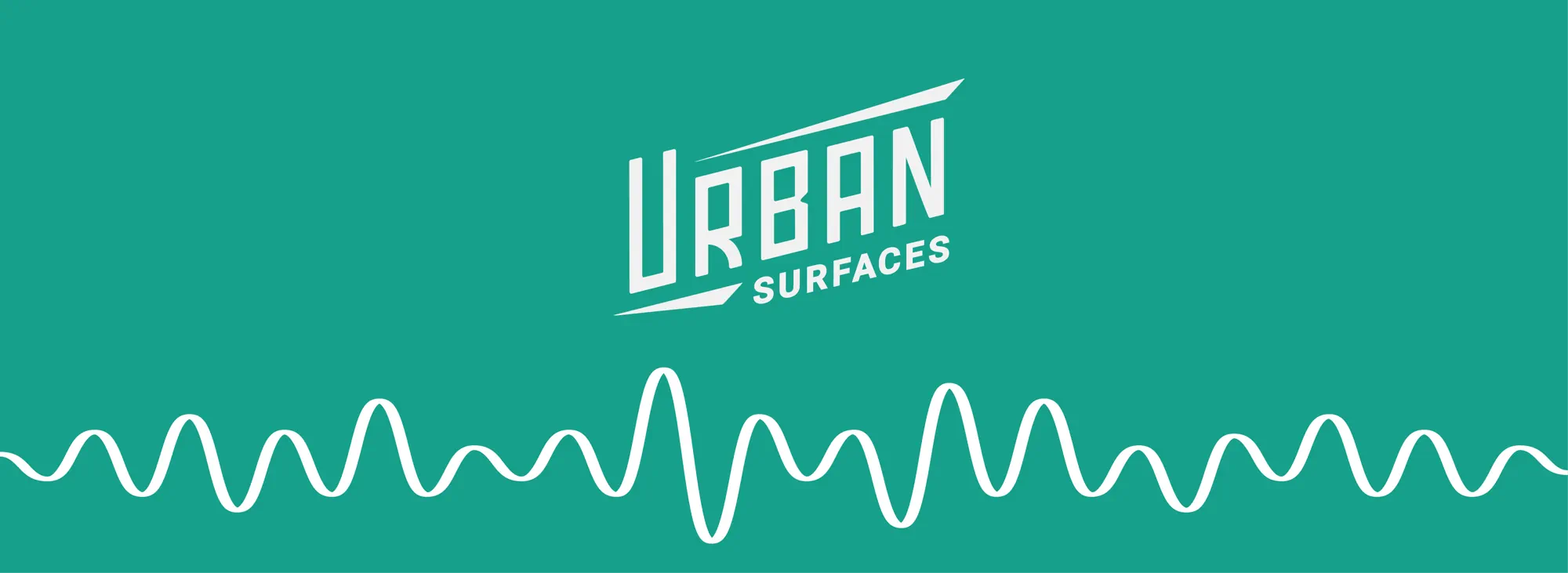 Urban Surfaces logo with audio wave diagram