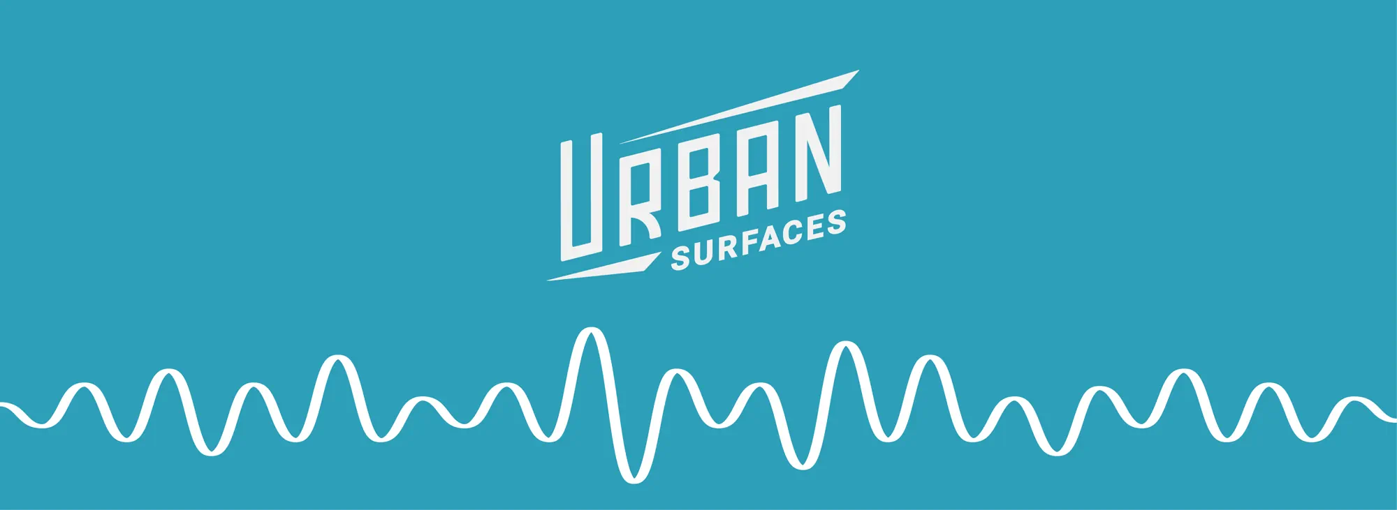 Urban Surfaces logo with sound waves below.