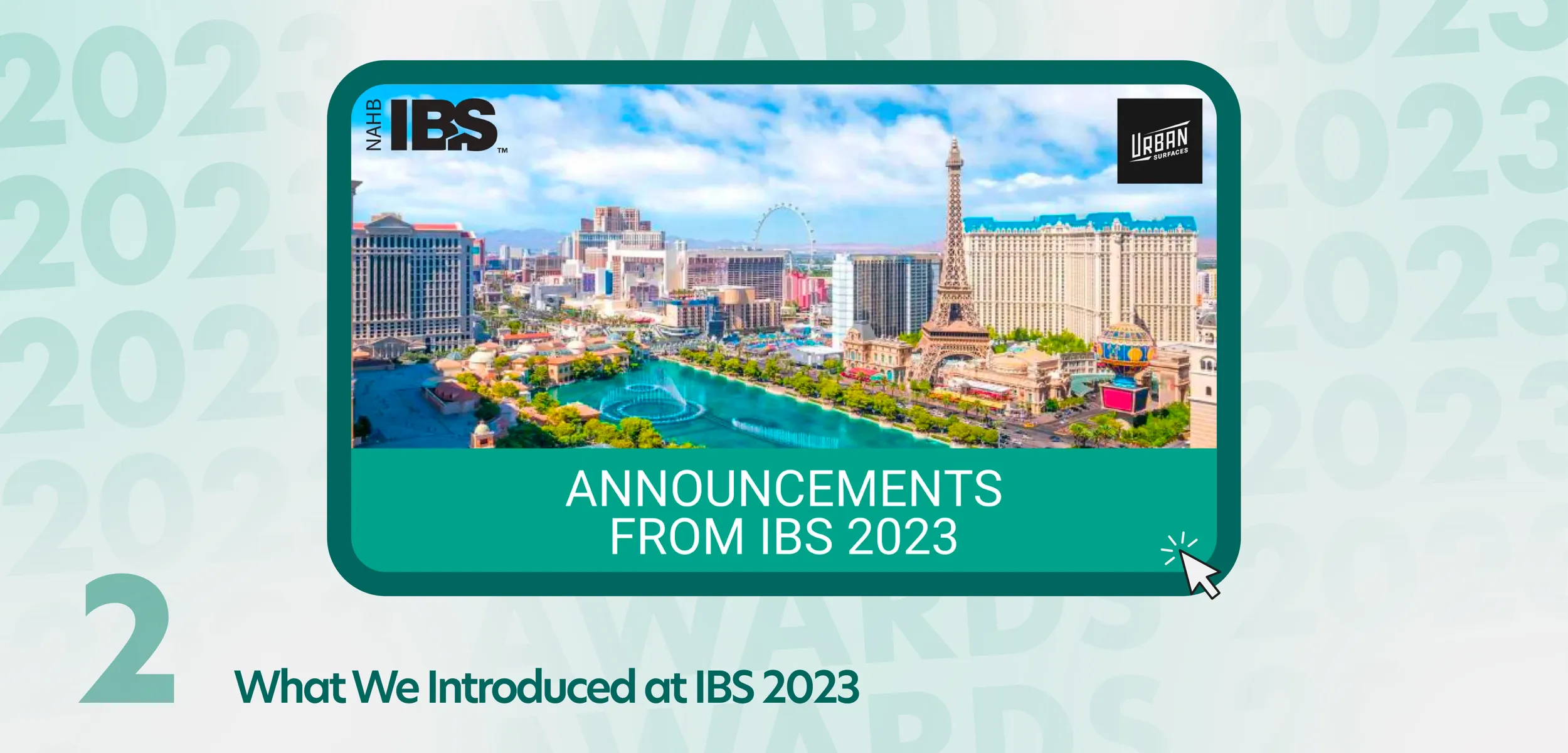 View of the Las Vegas strip. Title: Announcements from IBS 2023.