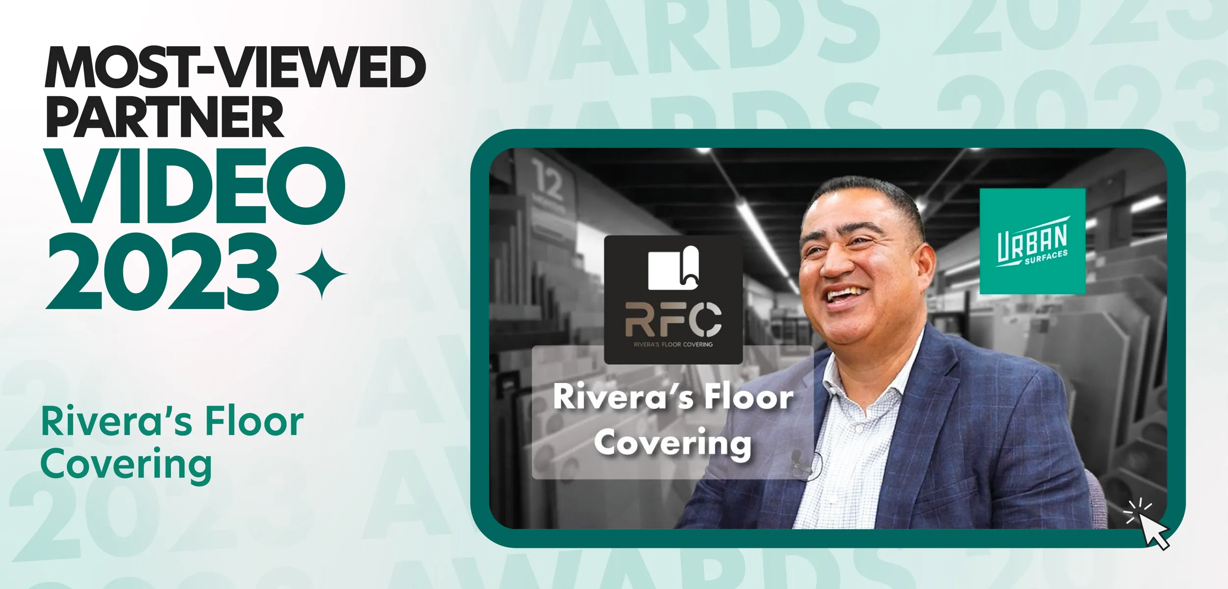 Screenshot of an interview with the owner of Rivera's Floor Covering