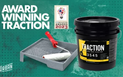 A header image that says "Award Winning Traction" and has an FCNnovation Awards 2023 badge, a Traction bucket, and a pan with roller.